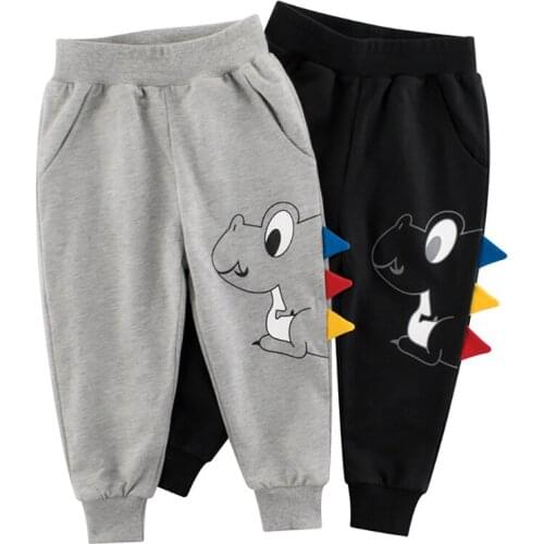 Boys Fashion Trousers Pants Leggings Cotton Children Spring Autumn Clothing Cute Cartoon Dinosaurs Outfit Full Pants
