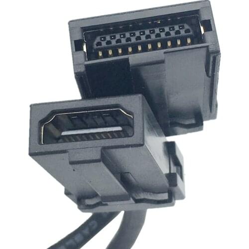 HDMI-compatible Type E Male to Type A Female Extension Video Audio AV Cable for Car Automotive Connection System Grade 1.5M