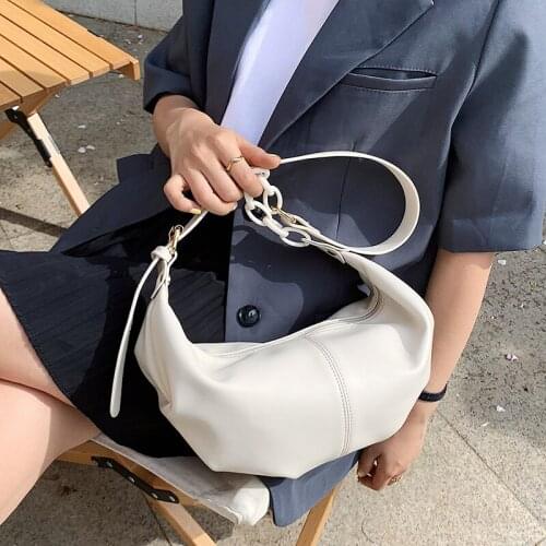 High Capacity Big Soft PU Leather Shoulder Crossbody Bag for Women 2021 Summer Simple Fashion Luxury Handbags Designer