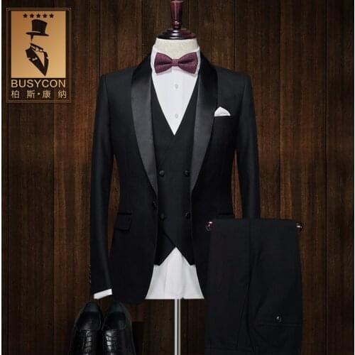 Shawl Collar Black Tuxedos For Men Wedding Dress Groom Costumes Mariage Hommes 2018 ternos masculino slim fit
