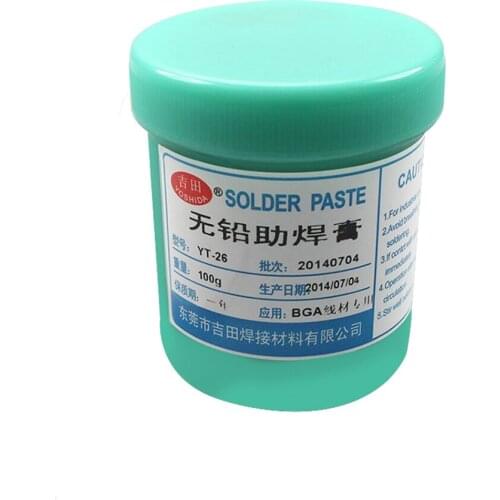 YT-26 High quality Solder Paste Flux for Computer Mobile phone chips BGS chip welding Repair Tool 100G