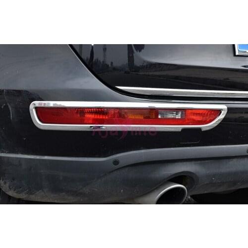 Rear Reflector Fog Light Lamp Cover Sticker Decoration Foglight Moulding Trim 2009-2017 For Audi Q5 Chrome Car Accessories