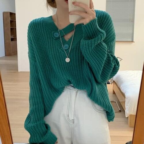 2021 Winter New Women Rainbow Sweater Korean Style Squined Chic Sweater Pullovers Oversized Chic Jumpers Pull Sweater