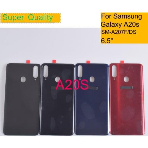 10Pcs/Lot For Samsung Galaxy A20S A207 A207F SM-A207F/DS Housing Back Cover Case Rear Battery Door Chassis Housing Replacement