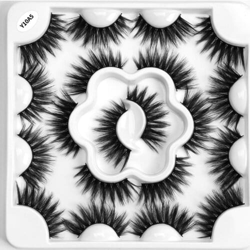 2/4/7/10 Pairs 3D Mink Eyelashes Natural long Thick Eyelashs HandMade Full Strip Lashes Volume Soft 5D Mink Lashes False lashes