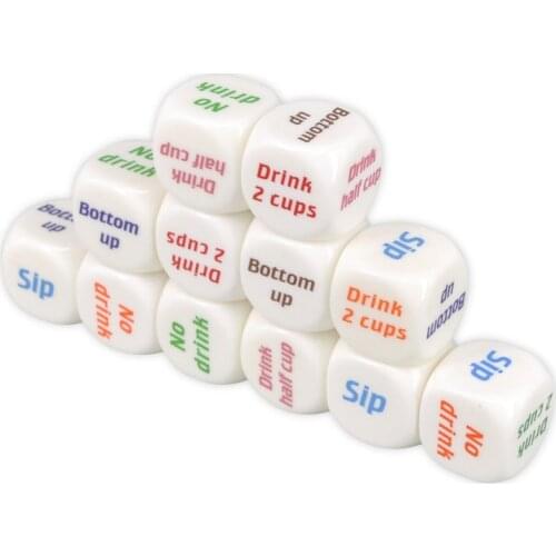 20mm adult Party Game Playing Drinking Wine Mora Dice Games Gambling Drink Decider Dice Wedding Party Favor Decoration