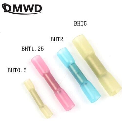 20Pcs BHT0.5 BHT1.25 BHT2 BHT5 Heat shrink waterproof Middle connector terminal nylon brass terminal