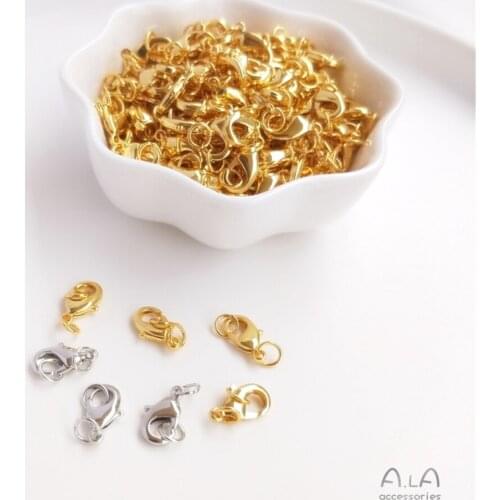 14K 18K Gold Filled Accessories Color lobster clasp, spring clasp, bracelet, necklace link, DIY handmade jewelry materials
