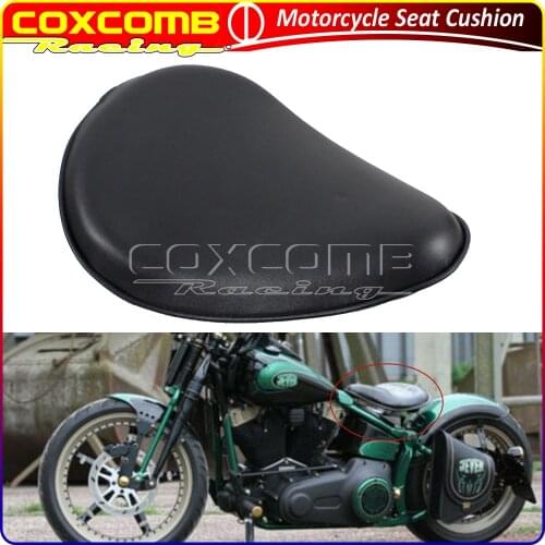 Motorcycle Solo Seat Cover For Harley Honda Yamaha Kawasaki Suzuki Sportster Cafe Racer Universal Leather Driver Seat Cushion