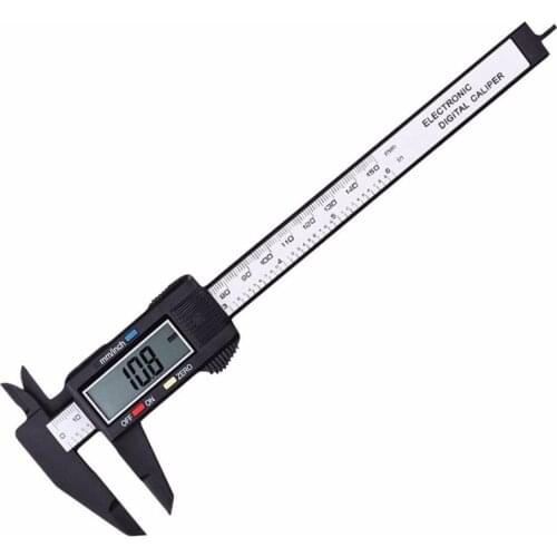 150 mm 6 inch LCD Digital Electronic Digital Caliper Plastic Vernier Caliper Digital Measurement Gauge Tool Electronic Caliper