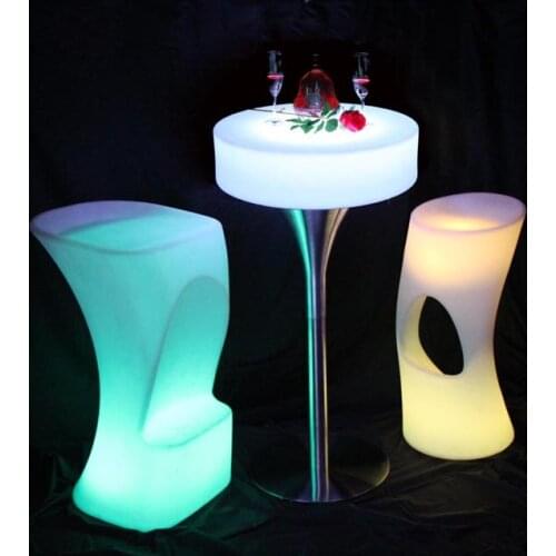 SK-LF21 (D66*H105cm) LED Bar Furniture Cocktail table with 24 keys remote control for Bar Hotel Club Party free shipping 1pc