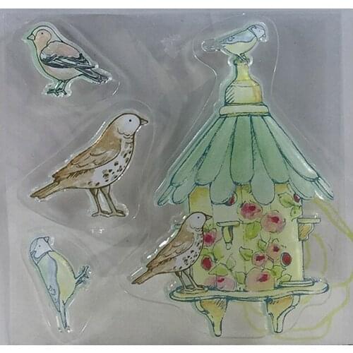 DIY Scrapbooking Albums Bird Cage Stamp/Seal Transparent DIY Silicone Bird Seal Brand Spain Decorative Sheets Arts Crafts Sewing