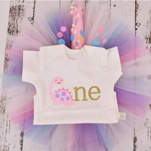 Baby Girl Dinosaur Birthday Tutu outfit Girls 1st Birthday Party costume Toddler Photo Props Cake Smash Kids Cosplay Tutu