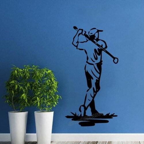 Golf Golfer Wall decal Hole Hockey stick Wall Sticker Home Interior Room Decoration Mural Removable Waterproof Vinyl Decal B187