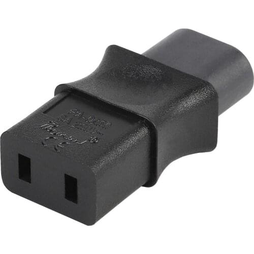 IEC 320 C8 Male to IEC 320 C9 AC Power Adapter, 6A / 250 V IEC 320 C8 Male to IEC 320 C9 2 Female Pins AC Adapter
