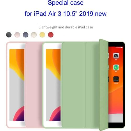 Soft Fashion Capa For iPad Air 3 10.5 inch 2019 Case A2153 A2123 A2152 A2154 PU Smart Cover Auto Wake funda Protective Shell