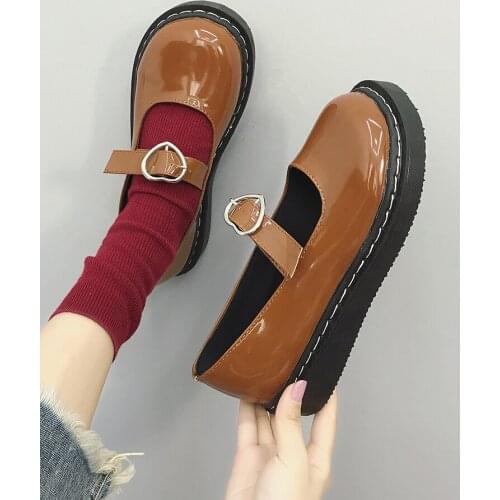 2021 spring and autumn new womens shoes wild Korean retro big head doll shoes small leather shoes trend single shoes