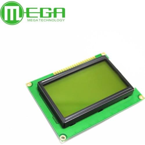 New 10PCS 12864 128x64 Dots Graphic Green Color Backlight LCD Display Module for arduino raspberry pi