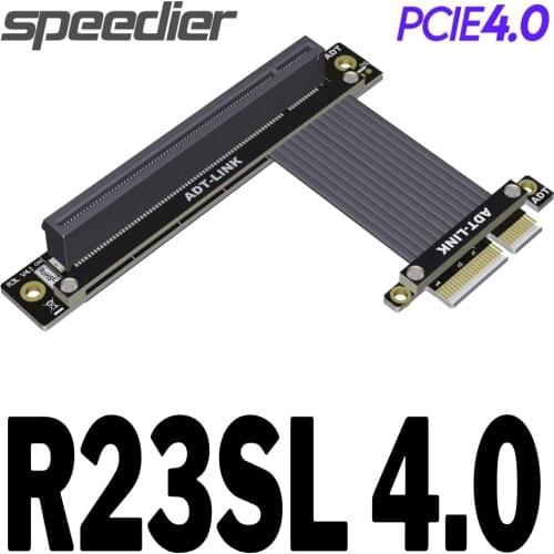 New Vertical 90 Degree Socket GPU PCI Express 4.0 x16 To x4 Riser Adapter Gen4 PCIe Riser Extension Cable For RTX 3060 3080 3090