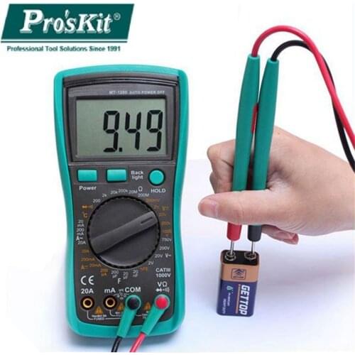 Pro 'sKit MT-1232 MT-1280 Digital TRUE RMS Multimeter Multi-Functional DC AC Voltage Current Capacity Resistance Tester