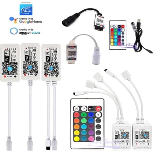 DC5-24V Bluetooth-Compatible WiFi / RGB RGBW LED Controller Android IOS APP , 24Key Remote Control For 5050 RGB RGBW LED strip