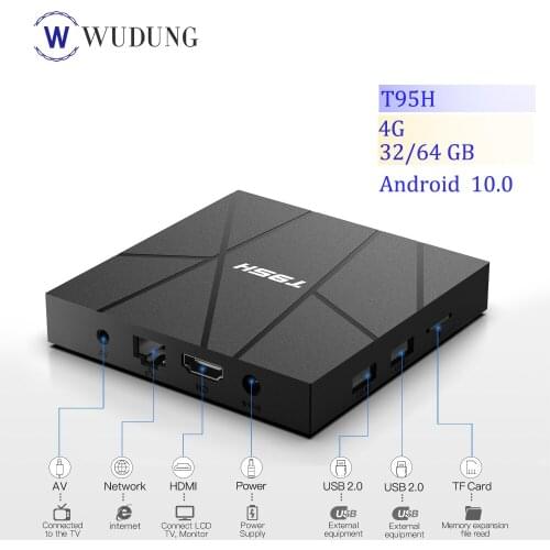T95H WUDUNG Smart TV Box Android 10.0 H616 Quadcore cortex-A53 2GB 32/64GB RAM 2.4G WiFi 6K HD T95H Mali-G31 MP2 Set Top Box