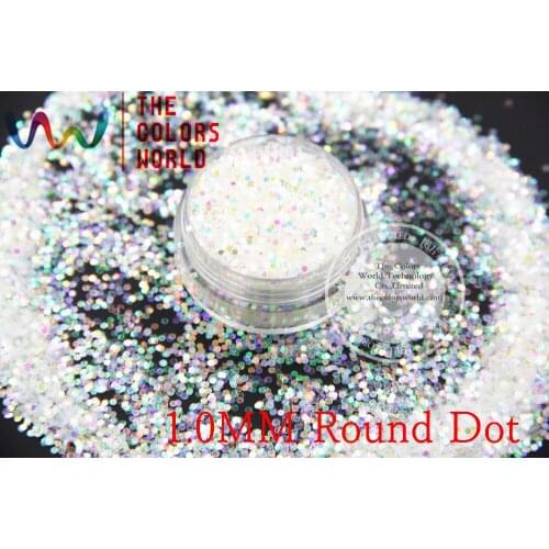 TCR22 American Fantasy Iridescent Colorful glitter dust Round Dot Shape for nail Art or other DIY decoration