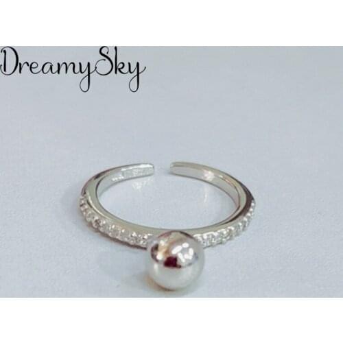 DreamySky Punk Vintage Ball Beads Rings For Women Boho Female Charms Jewelry Men Antique Knuckle Ring Fashion Party Gift