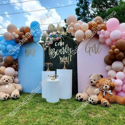 150pcs Birthday Party Wedding Double Cream Peach Latex Balloon Arch Kit Coffee Balloon Garland Baby Shower Celebration Decor