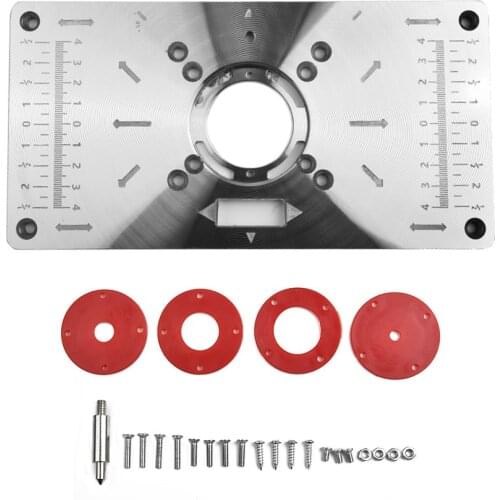 Router Table Insert Plate For Makita RT0700C Trimmer Woodworking Bench Aluminum Router Table Insert Plate