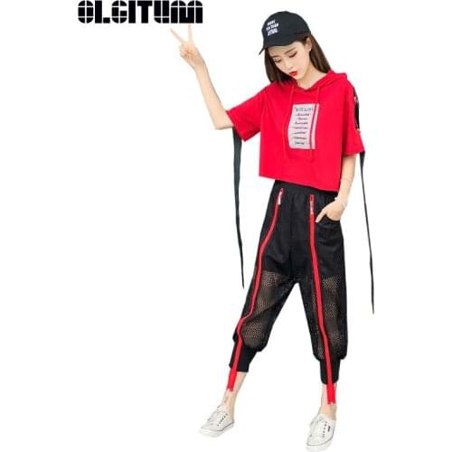 2020 Summer New Women Suit Student Short-Sleeved T-Shirt Casual Wild Perspective Grid Harem Pants Two-Piece WS140