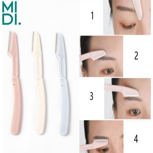 3Pcs/Set Eyebrow Trimmer Safe Facial Blades Shaping Knife Eye Brow Shaver Face Hair Removal Razor Blades Woman Makeup Tools