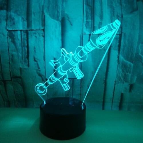 Rocket 3d Visual Nighlight Usb Remote Control Touch Integrated Usb Nightlight Lovely cartoon childrens toys