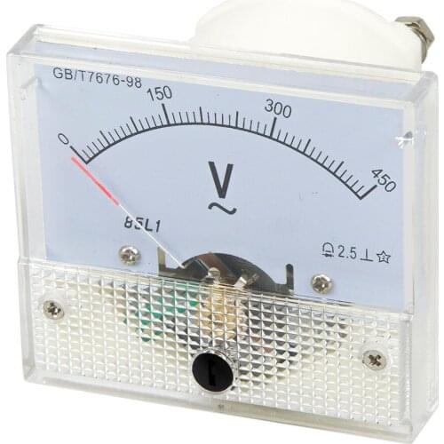85L1-V AC pointer voltmeter voltage meter 50V 100V 150V 250V 300V 450V 500V 1000V 85L1 series analog volt meter 64*56 mm size