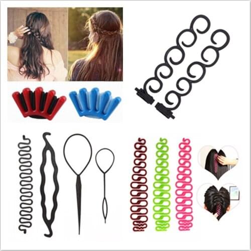 9 Styles Lady French Home Use Hair Braiding Tool Weave Braider Roller Hair Twist Styling Tool DIY Accessories