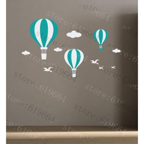 Car stylingVinyl Wall Stickers Hot Air Balloons for car stickers balloon138x80cm