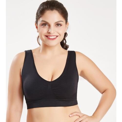 Large Size Seamless Sports Bra Full Cup Adjustable Bra High Elastic Stable Quick Dry Yoga Running Gathering Sports Fitness Bra