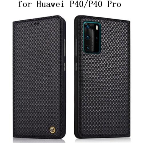 Fashion Genuine Leather Phone Case for Huawei P40 P40+ Case Business Flip Protective Shell Cover for Huawei P40 Pro P40Pro Plus