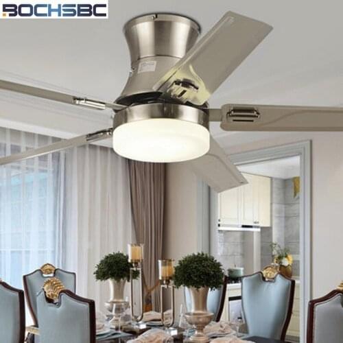 BOCHSBC Wooden-art Ceiling Fan Light American Simple Modernfan Light For Living Room Dining Room Decoration With Remote Control
