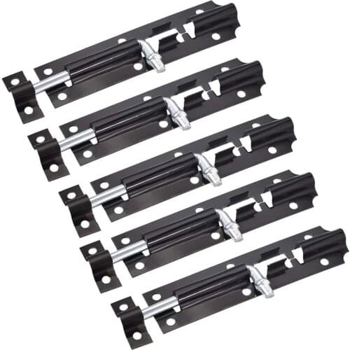 3-14inch Long Lacquered Door Latch Sliding Lock Barrel Bolt for Home Hardware Hasp Staple Gate Safety Door Bolt Latch Lock