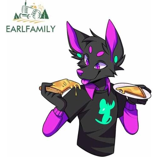 EARLFAMILY 13cm x 10.7cm For Gray Wolf Anime Car Stickers Graffiti Fine Decal Trunk Surfboard Scratch-Proof Laptop Decoration