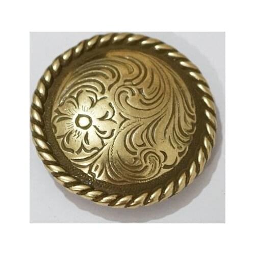 KB903) Wholesale ! 50pc 1-1/2'' Western Headstall Round Rope Button Leathercraft Antique-Bronze