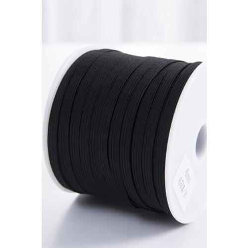 3/4/5/6/8/10/12mm 5yards Black Hight Elastic Bands Spool Sewing Band Flat Elastic Cord Diy Handmade Accessories