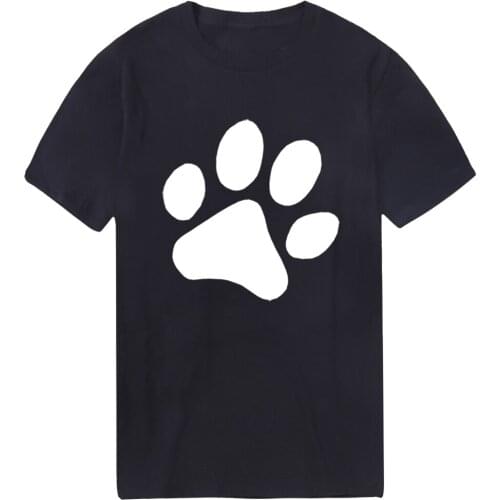 Cute Paw Print Hip Hop T Shirts Men Cotton O-Neck Oversize Tshirts Military Vintage Casual Tops Tees Male Loose Homme Camiaetas