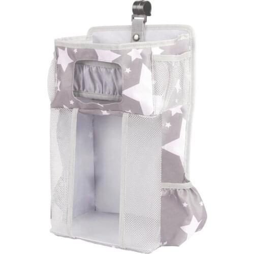 Multi-Purpose Baby Bedside Storage Bag Baby Crib Organizer Hanging Bag For Baby Essentials Newborn Bed Hanging Diaper Toy Tissue