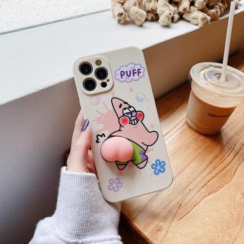 Pop Starfish Butt Soft Case for iPhone 12 Pro Max XR 7 8 Plus XS X Lovely Squeeze Toy Reliever Silicone Cover SE 2020 11 Pro