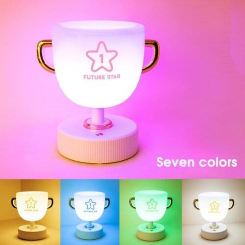 Creative Pen Holder Trophy Table Lamp Desktop Reading Learning Bedside Atmosphere Lamp Multi-stage Dimming Storage Desk Lamp