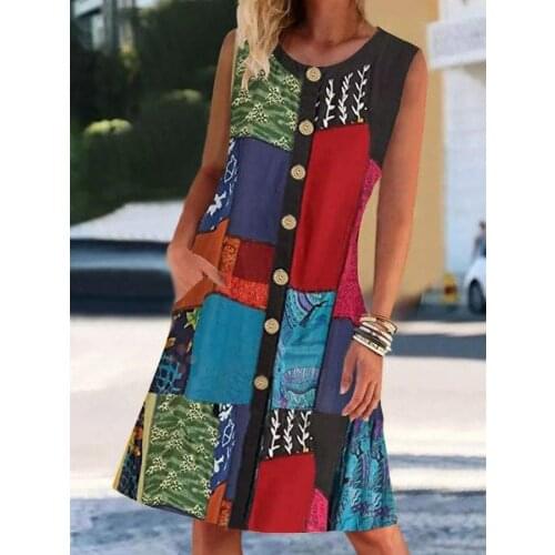 OMMATO Summer Dresses With Sleeves