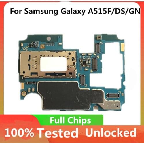 For Samsung Galaxy A51 Original Unlocked Motherboard A515F/ A515DS/ A515GN Mainboard With Chips Android OS Support Logic Board