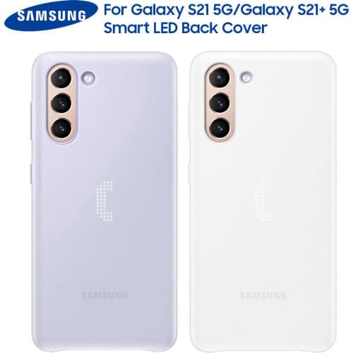 Original Intelligent LED Cover For Samsung Galaxy S21 S21 Plus 5G S21+ Smart LED Back Cover Emotional Led Lighting Effect Case